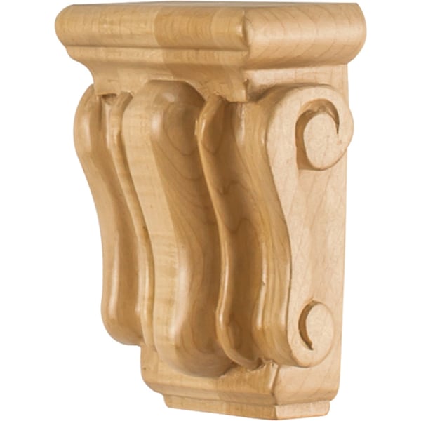 Hardware Resources 3" Wx1-1/2"Dx4-1/4"H Cherry Mini Scrolled Corbel CORMI-CH - main